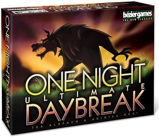 Bezier Games One Night Ultimate Daybreak | Standalone Hidden Role Mystery with Social Deduction, App-Supported Bluffing Experience, 3-7 Players, 10 Minutes