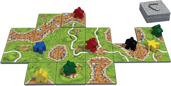 Carcassonne Board Game - Classic Tile Placement Strategy, Medieval Adventure for Adults & Families, Adult Board Games, Family Fun, Kids 8-12, 2-5 Players Ages 7+, 35 Minute Playtime
