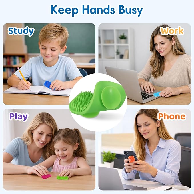 Sensory Fidget Toys for Kids Adults, Sensory Calm Strips for ADHD, Autism with Suction Cups, Texture Relief Toys for Kids Over 3 Years