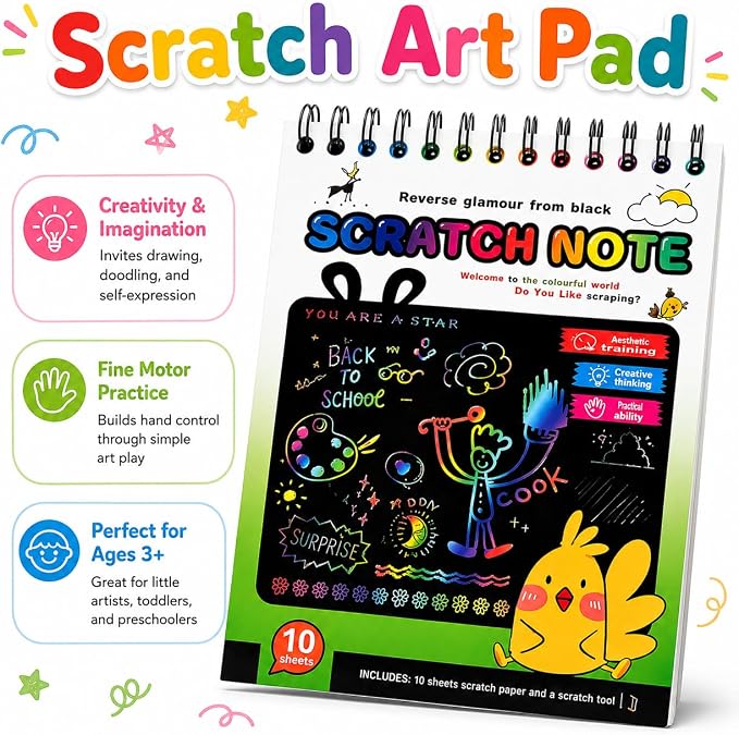 Calm Kids Sensory Kit - Screen-Free Activity Box Ages 3+ | 6-Piece Craft Set, BPA-Free Silicone, Travel-Friendly, Gift-Ready, Boy Girl Preschool Kindergarten