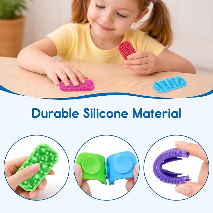 Sensory Fidget Toys for Kids Adults, Sensory Calm Strips for ADHD, Autism with Suction Cups, Texture Relief Toys for Kids Over 3 Years