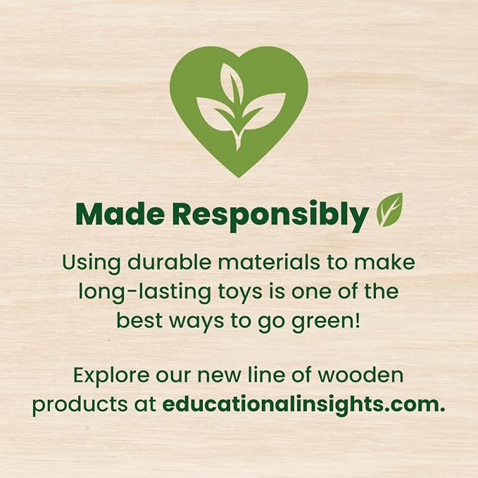Educational Insights Easy Tweezies Small Group Set - Fine Motor Toys for Kids, Sensory Bin Tools, Preschool Classroom Must Haves & Therapy Toys, Wooden Tweezer Activity Kit for Toddlers Ages 3+