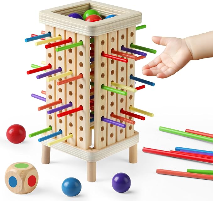 Montessori Board Game for Kids 4-8, Educational Math Family Games | Natural Wood Eco-Friendly Durable, Multiplayer Family Board Game, Montessori Educational Math Toy, Birthday & Christmas, Gift
