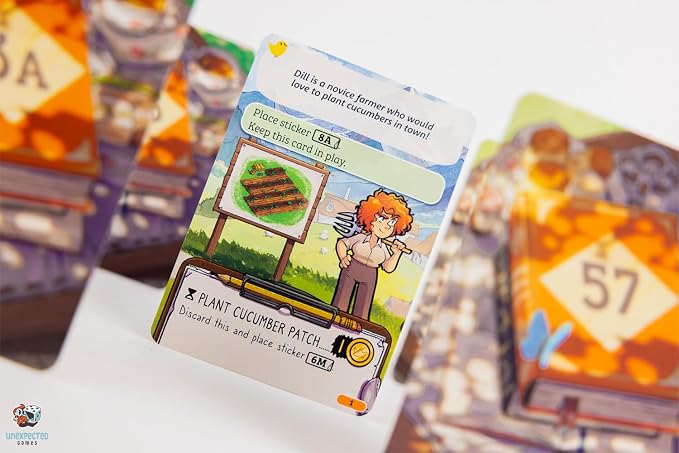 Asmodee Cozy Stickerville Board Game | Narrative Strategy Game of Village Building & Storytelling, Family Fun for Kids & Adults, Ages 8+, 1-6 Players, 30 Mins