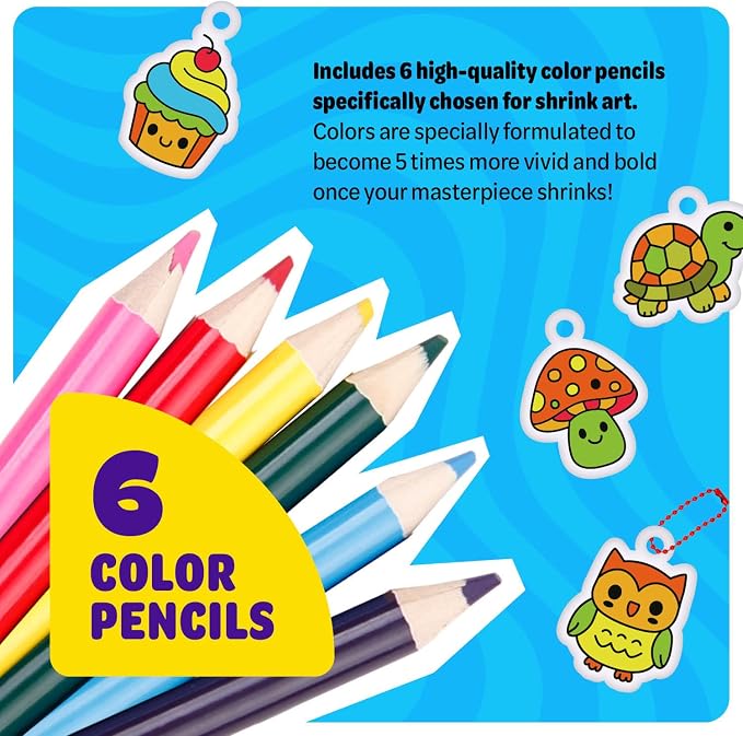 Shrinky Magic Craft Kit for Kids - Shrink Kit for Girls - Birthday Gift | Arts and Crafts for Kids Ages 4-8, 6-8, 8-12 - Gift for Girls 6 7 8 Year Old - Toys for Girls 8-10 - Gift for Boys Ages 6+