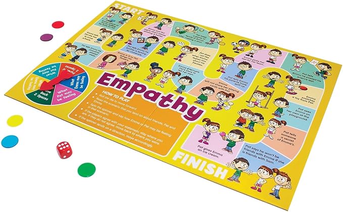 Junior Learning Social Skills Board Games, 4 Games, Ages 5-8, Empathy & Manners, Grade 1-2