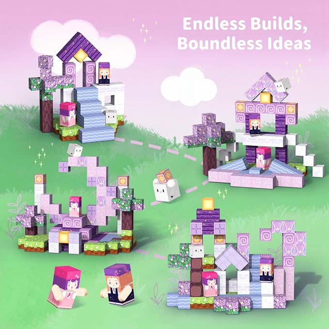 Magnetic Building Blocks 120PCS for Kids Boys Girls Ages 4-8 | Magnetic Cubes STEM Toy Set, Strong Magnets Construction Blocks, Educational Building Toy