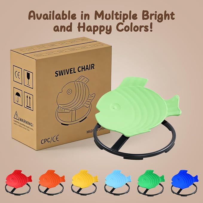 Spinning Chair for Autistic Kids, Sensory Toys for Kids With Autism | 360° Sensory Swivel Chair, Spin Seat for Children With ADHD, Safe & Smooth Sit and Spin Improve Balance,Gift For Ages 3+