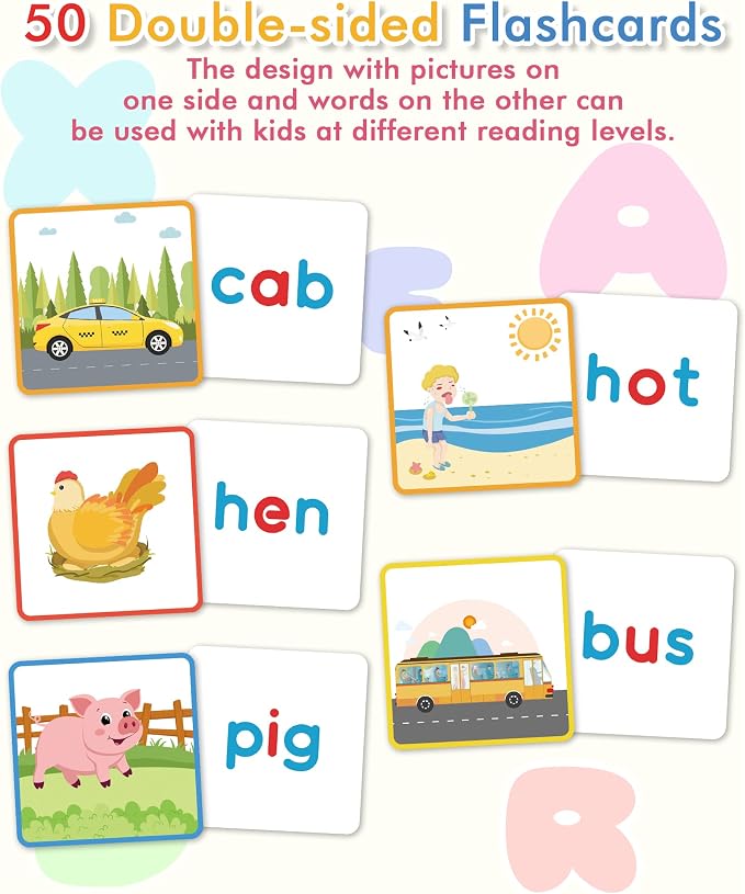 Wooden CVC Word Spelling Games, Montessori Educational Learning Toys Gifts | Learn to Read, Sight Words Flash Cards Kindergarten, Reading Workbooks, Learning Activities, Wooden Letters, Kids Gifts