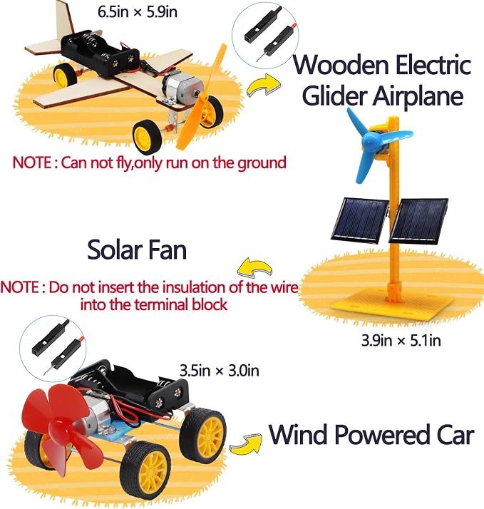 STEM Building Toys for Kids Ages 8-12, Science Experiments & Solar Car Projects (Pack of 2)