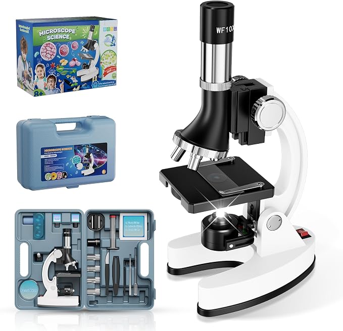 Science Kit Microscope for Kids 8-12: Science Experiments Set for Kids 6-8