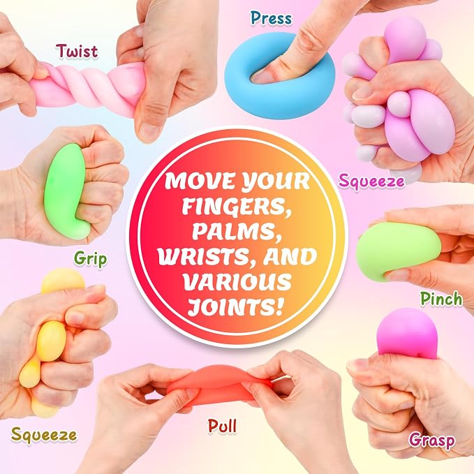VISCOO 120 Pack Slow Rising Stress Ball,Stress Balls for Adults,Fidget Toys | Hand Therapy Sensory Squishy Ball for Stress Relief, Squishy Toys for Kids, Classroom Prize Box Party Favors
