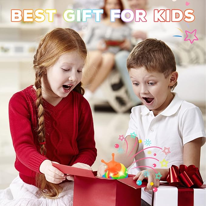 Cevioce Fidget Slug Toy, Sensory Slug Fidget Toy for Kids & Adults, 1 PC Cute Autism Sensory Toys for Autistic Children Easter Gifts for Girl Boy Birthday Easter Basket Stuffers for Toddlers Kids