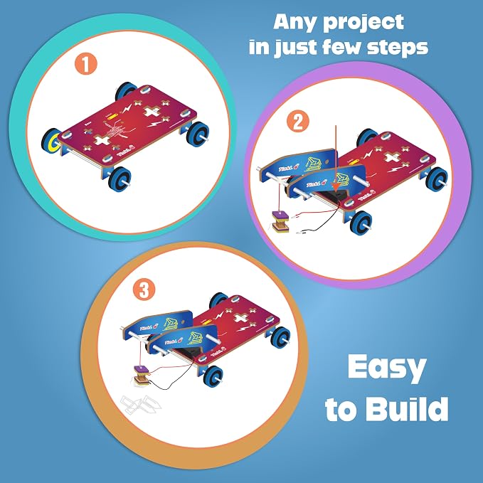 Butterfly EduFields 30in1 STEM Science Projects Kit for Kids Ages 8-10-12 | 30 STEM science projects with electricity and magnetism for kids ages 8-10 8-12, building engineering Kit For Boys and Girls