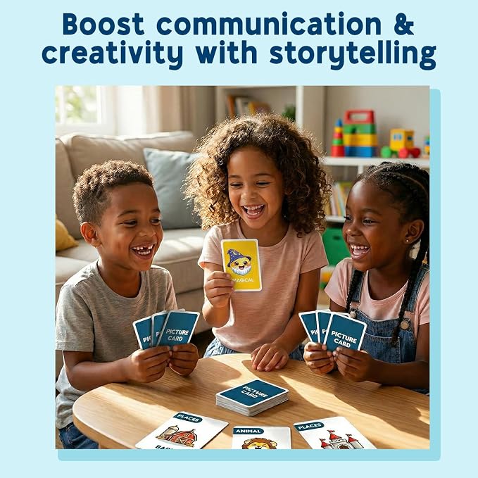 Junior Storyteller, Conversation Card Game for Kids 4-8, Speech Therapy Toy | Fun Learning Activity & Educational Game for Kids, Speech Therapy Resource, Special Education & Preschool Classroom Must Have