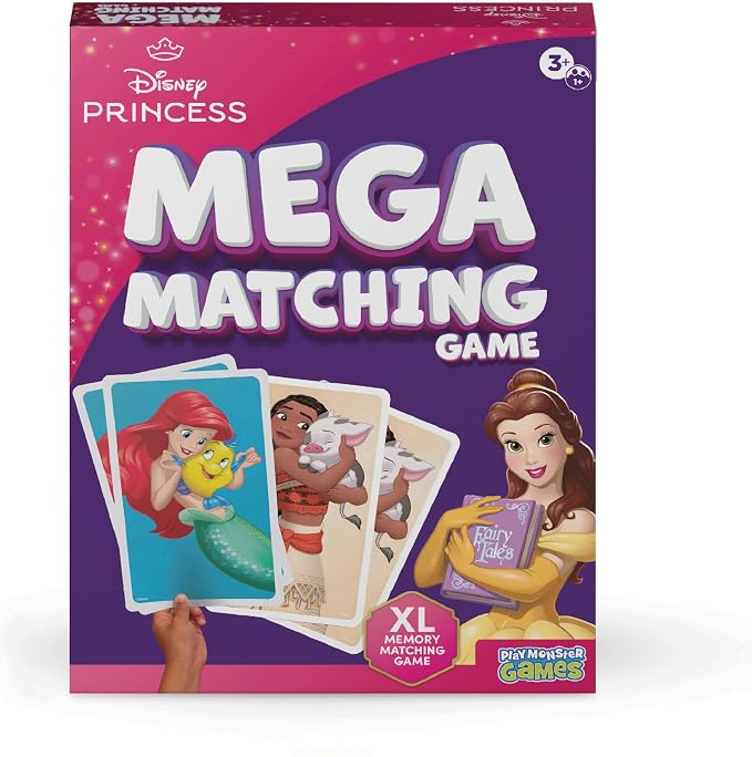 Disney Princess Giant Matching Card Game, Memory Game, Jumbo Playing Cards | Disney Toys, Giant Card Games, Family Game Night, Travel Games, Playing Cards, Screen-Free, Travel Game, Holiday Game