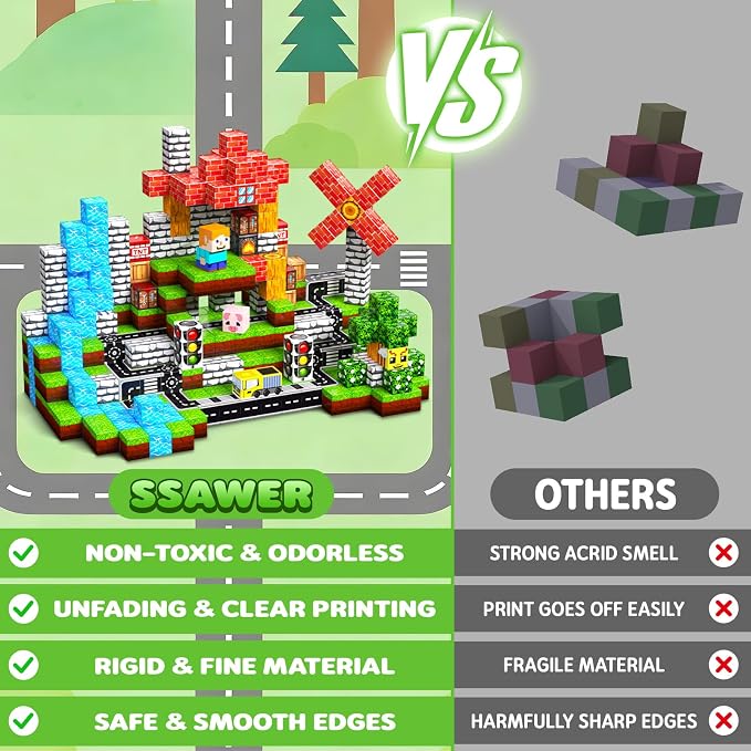 Magnetic Blocks, 100PCS Toys Building Cube Birthday Gifts for Kids | Magnetic Cubes, 0.8 inches Building Blocks, STEM Construction Toys Christmas Birthday Gifts for Kids Boys Girls