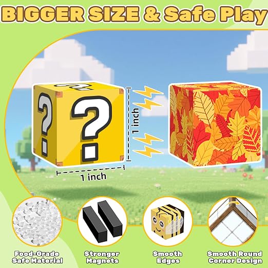 LionFuny 200PCS Magnetic Blocks,Magnetic Building Blocks Stacking Toys,Magnet Toys Building World Set, STEM Sensory Christmas Birthday Gift for Toddlers Boys Kids Age 3 4 5 6 7 8,Upgrade 1" Large Size