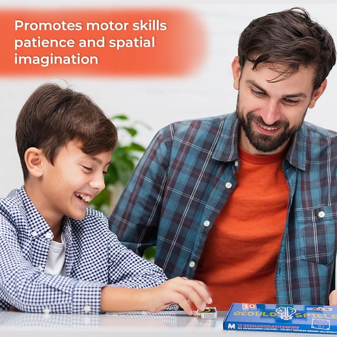 Magicat Premium IQ Balance Puzzle Set I 10 Teaser Puzzle Cubes I Balance 3D Maze Box I Puzzles for Christmas I Brain Games Puzzles for Kids Ages 8-10 I Prize Box Toys for Kids Classroom I Puzzle Box