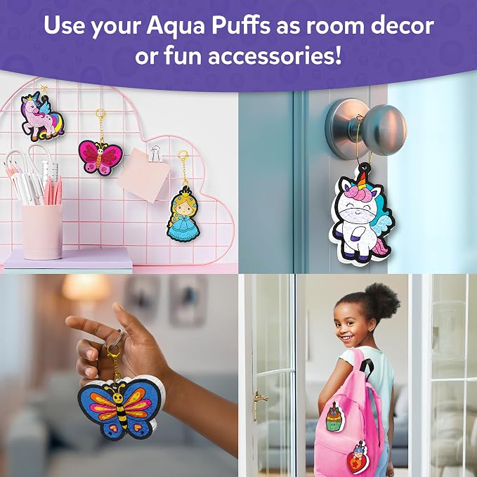 Skillmatics 3D Art Kit - Aqua Puffs, Princesses & Unicorns, Mess-Free Fun, Magical Craft Activity, Travel Toys, DIY Decor, Creative Gifts for Girls & Boys Ages 4, 5, 6, 7, 8, 9, 10 | Painting Craft for Kids, DIY Colour Activity, Screen-Free Fun, Gift f...