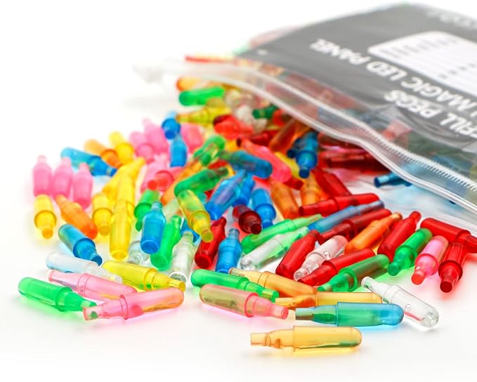 RioRand Refill Pegs 280 PCS for Magic Light Up Board | Glowing Pegs with 7 Colors,Creative Play Light Bright Toys for Kids 4 Years and Up