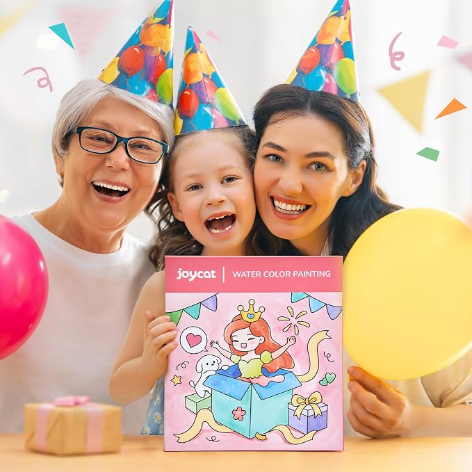 JoyCat Paint with Water Coloring Books for Toddlers (Party) | Watercolor Painting Set for Kids Ages 3-5 & 4-8, Arts & Crafts Drawing Activity Travel Toy, Birthday Gifts for Boys & Girls