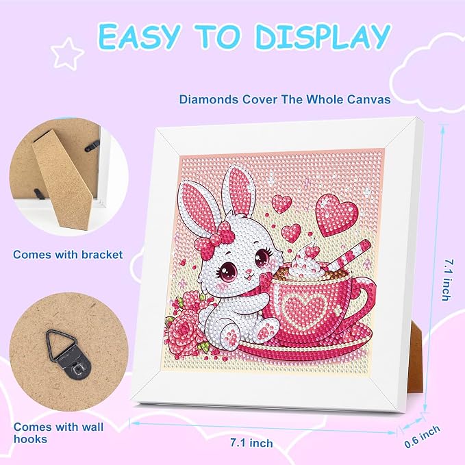 Nardoll Diamond Art Kits - Arts and Crafts - Diamond Art Painting with Wooden Frame - GEM Art for Girls Boys Adults Beginners Home Wall Decor Gifts