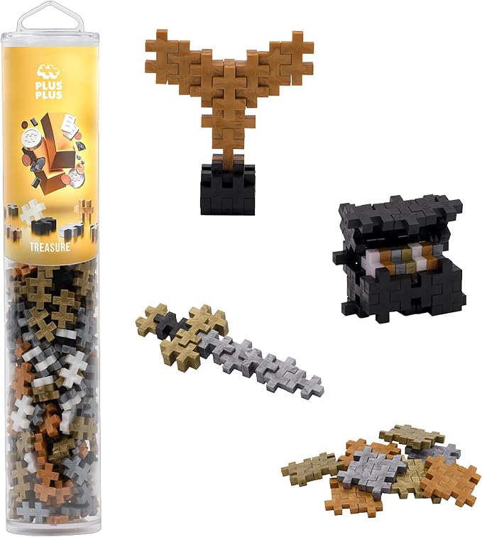 PLUS PLUS 240 Piece Treasure Mix - Mini Waffle Blocks, Classroom Must Haves | STEM Toys, Sensory Bin Filler, Autistic Kids Must Haves, Gifts for Boys & Girls, Christmas Stocking Stuffers for Kids