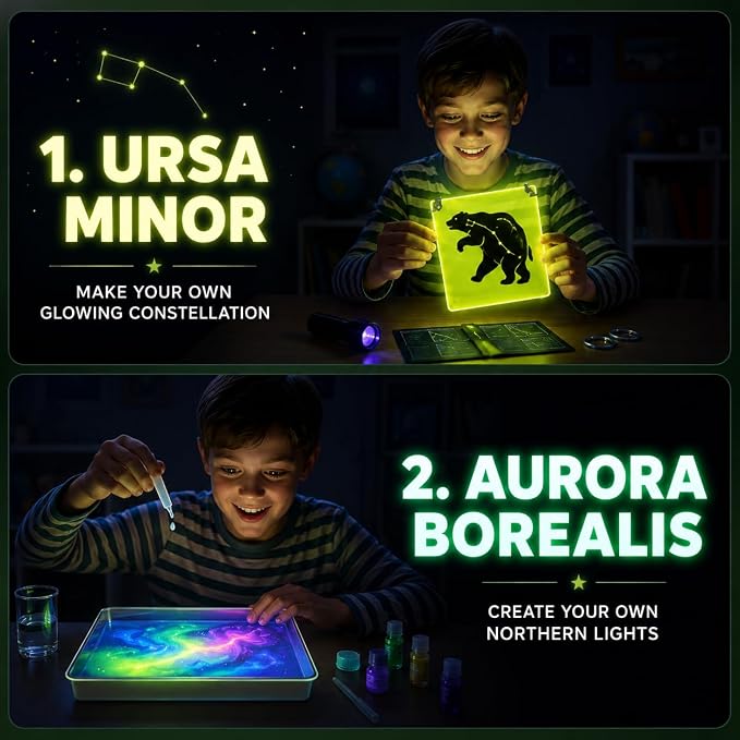 PW Glow in The Dark Science Experiment Kit for Kids, 15+ Amazing Science Experiments, STEM Learning for 8-12 Years Old, Birthday Gift for Boys & Girls Standard Multicolor | For 8-12 Year Olds, Learn Physics, Certified Safe, Birthday Gift For Boys and G...