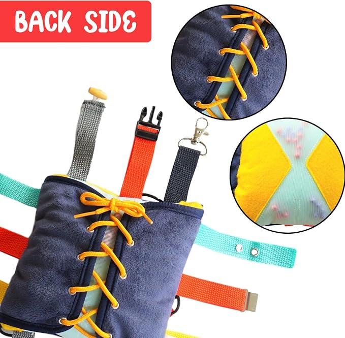 Buckle Pillow Sensory Toy, Fine Motor Skills Plush for Therapy and Play