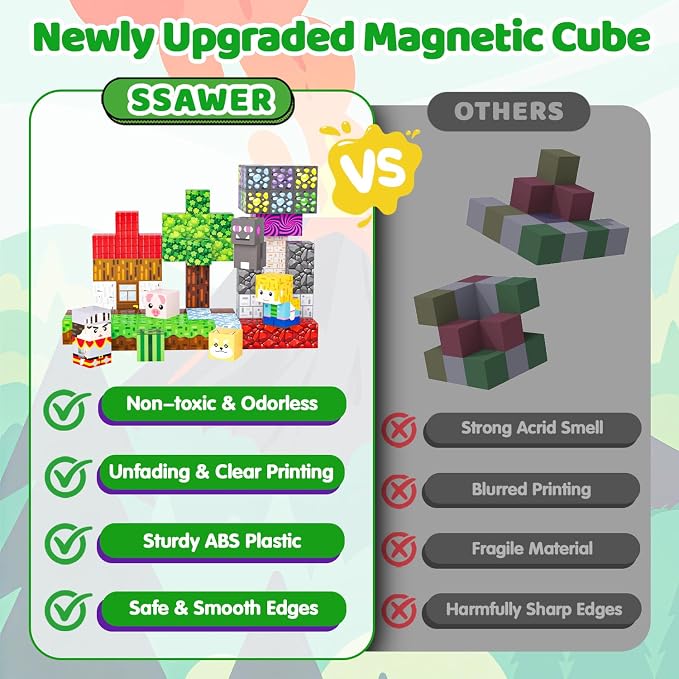 Magnetic Blocks, 150PCS Toys Building Cube Birthday Gifts for Kids | Magnetic Cubes, 0.8 iches Building Blocks, STEM Construction Toys Christmas Birthday Gifts for Kids Boys Girls