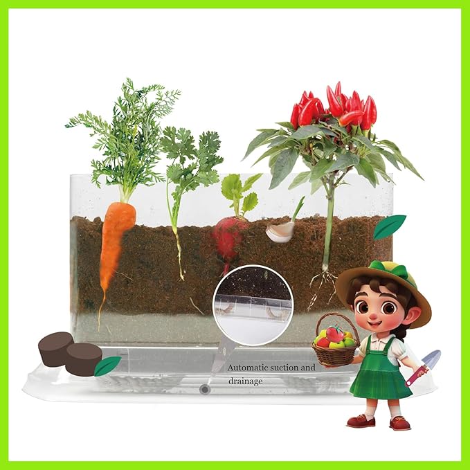 WKLOUYHE Root Viewer Kit for Kids – STEM Science Toy & Craft Growing Kits for Ages 6 7 8 9 10 Birthday Easter Gifts for Boys & Girls,Kids Gardening Set, DIY Toy