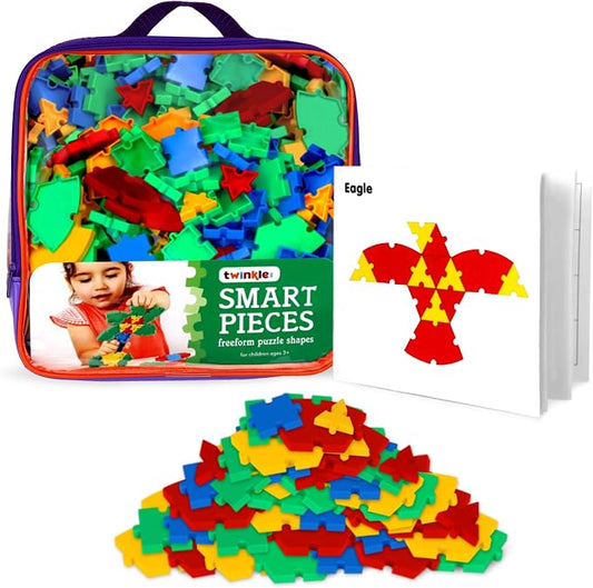 Interlocking Puzzle Toy | Big Pieces |Great for Occupational Therapy and Fine Motor Skill Development | Build STEM Skills at Home |Car Road Trip Pocket Game | Ages 3 and up |Toddler Fun