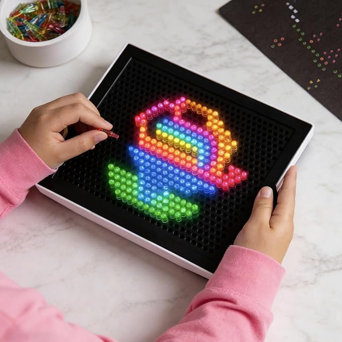 Refill Pegs for Use with Creative Light Up Board, 280 Pcs of Glowing Pegs, Light Up Drawing Board Accessories, 6 Colors, Creative Game Toys, Puzzle Learning Toys, Light Bright Toys for Kids Aged 4 +