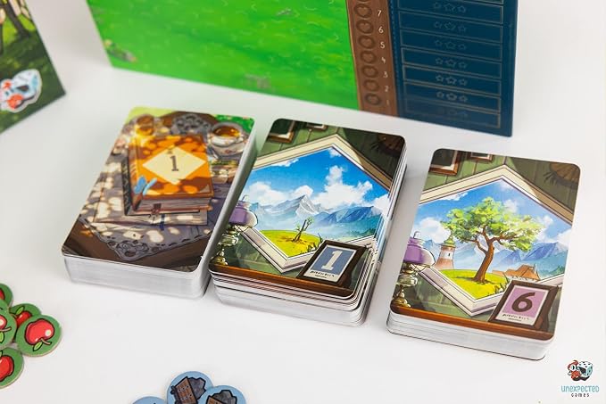 Asmodee Cozy Stickerville Board Game | Narrative Strategy Game of Village Building & Storytelling, Family Fun for Kids & Adults, Ages 8+, 1-6 Players, 30 Mins