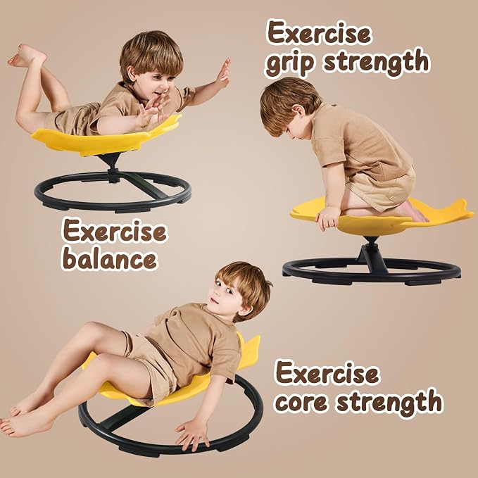 Autism Sensory Spinning Swivel Chair for Autistic Kids, Sensory Toys | 360° Spin Seat Toy for Children with Autism & ADHD, Sit and Spin Sensory Chair for Balance and Motion Training