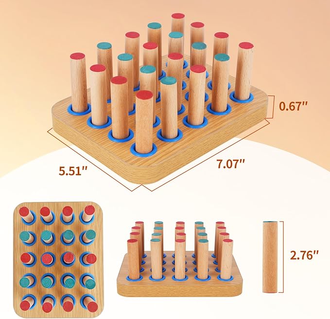 Wooden Pegboard for Occupational Therapy to Finger Dexterity | Occupational Therapy Tools, Hand Therapy Equipment Hand Therapy Peg Board to Improve Finger Dexterity