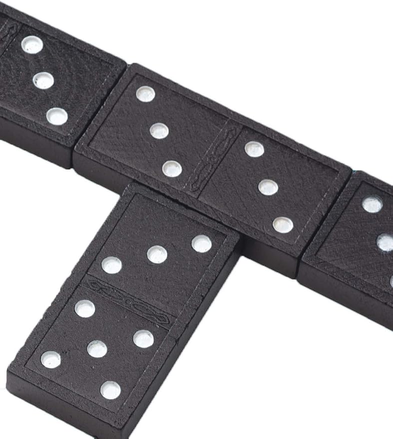 Pressman Toy Double Six Wooden Dominoes, 28 Pieces Wooden Dominoes Six