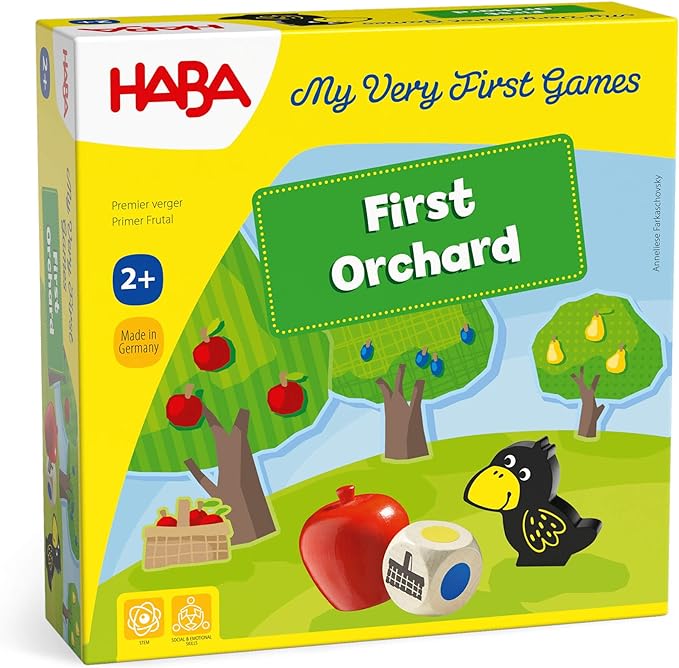 HABA My Very First Games - First Orchard Toddler Game - My First Orchard Game, Cooperative Toddler Board Games for 2 Year Olds - Made in Germany | This cooperative learning game is perfect for preschool, family game night, toddler activities, and educa...