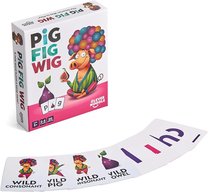 Clever Noodle Pig Fig Wig I A Hilarious Fun Word Game for Kids Learning to Read I Phonics Game I Reading Games