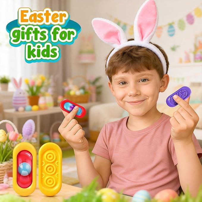 Sensory Marble Fidget Toys for Kids Autism 6 Park Quiet Classroom Fidgets | Gel Filled Autism Squeeze Sensory Toys ADHD, Silent Stress Fidgets Worry Stones for Student Classroom Prizes, Travel Gifts