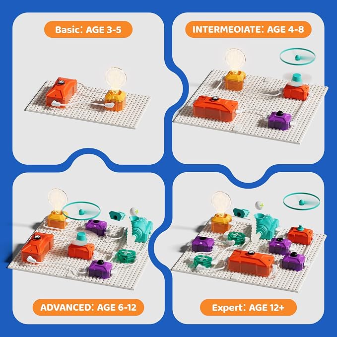 Science Kits for Kids, 38 Circuits STEM Toys, 220+ Projects Experiments | Learning Education toys, Kids Circuit Building Kits, Electronics Exploration Gift for Boys Girls Ages 4 5 6 7 8 9 10 11 12