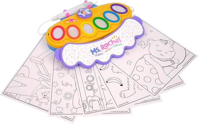 Crayola Ms Rachel Color Wonder Magic Light Brush, Mess Free Coloring Toy 3+ | Paint Set for Toddlers, Musical Ms Rachel Toys, No Mess Painting, Birthday Art Gift for Kids, Screen Free Arts & Crafts