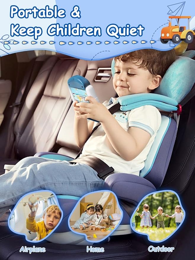 16-Piece Rotating Puzzles for Kids 4-6, Toddlers Puzzles 3+, Road Trip, Airplane Activities Game, Travel Toys - Brain Teaser, Fine Motor Skills, Birthday Gifts Boys & Girls