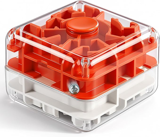 Infowush 2-in-1 Fidget Spinners Maze Cube - Fidget Toys for Kids & Adults | 3x2 Cube, Stress Relief Sensory 3D Brain Teaser Puzzle Cube, Board Game, Travel Toy, Birthday Gift for Boys Girls Ages 3 & Up