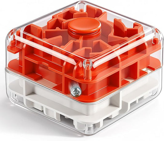 Infowush 2-in-1 Fidget Spinners Maze Cube - Fidget Toys for Kids & Adults | 3x2 Cube, Stress Relief Sensory 3D Brain Teaser Puzzle Cube, Board Game, Travel Toy, Birthday Gift for Boys Girls Ages 3 & Up