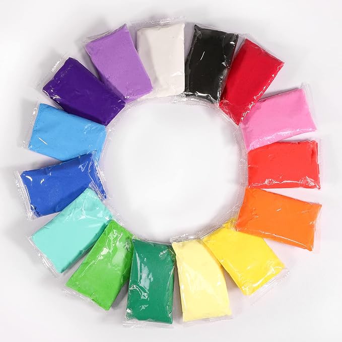 Air Dry Modeling Clay Kit - 24 Colors with 3 Sculpting Tools - Magic Foam Clay for Kids & Adults - DIY Molding Gift for Boys & Girls (Pack of 3)