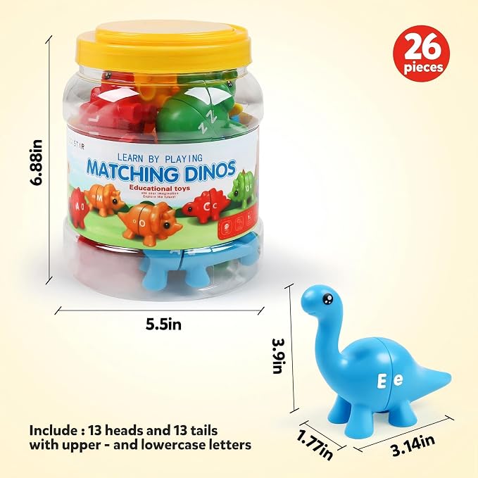 TSYAN Matching Letters Counting Dinosaur Toys