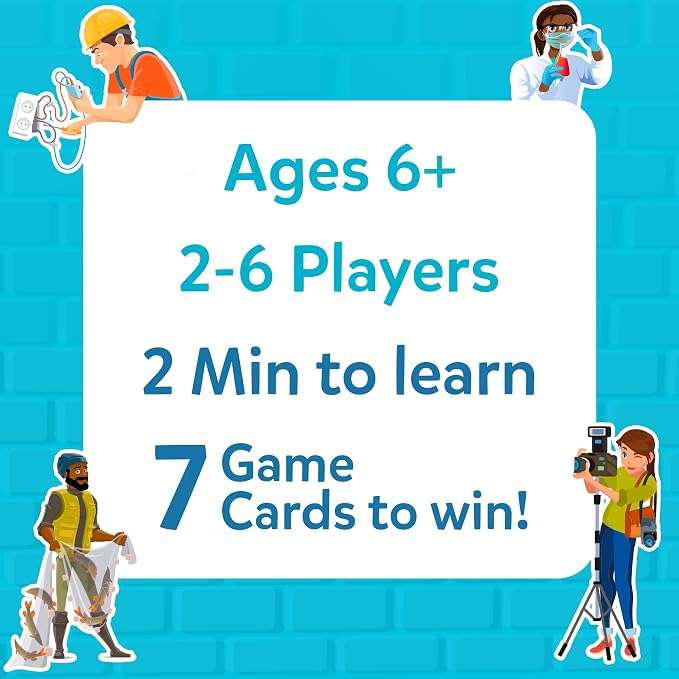 Skillmatics Guess in 10 Card Game – Professions, Gift for Boys & Girls | Educational Trivia Cards, Family Game Night, Travel Toy, Board Game, Screen-Free Fun, Kids Ages 6, 7, 8, 9 and Up