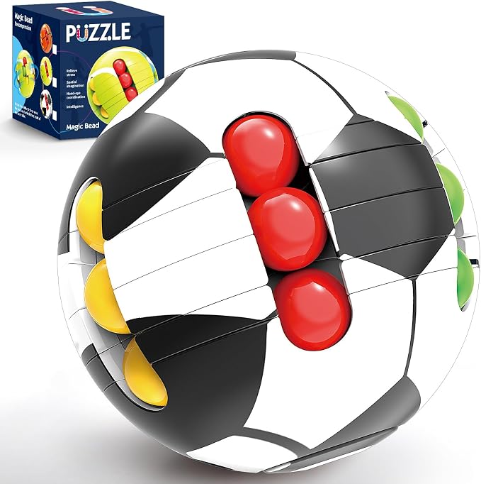 Puzzle Sport Ball Toys - 3D Brain Teasers and Puzzle Games for Kids and Adults, Sensory Toys Gifts, Intelligence 2.5" Magic Bead, Adult Relieve Stress, Hand Sport, Boys Girls Birthday Gift